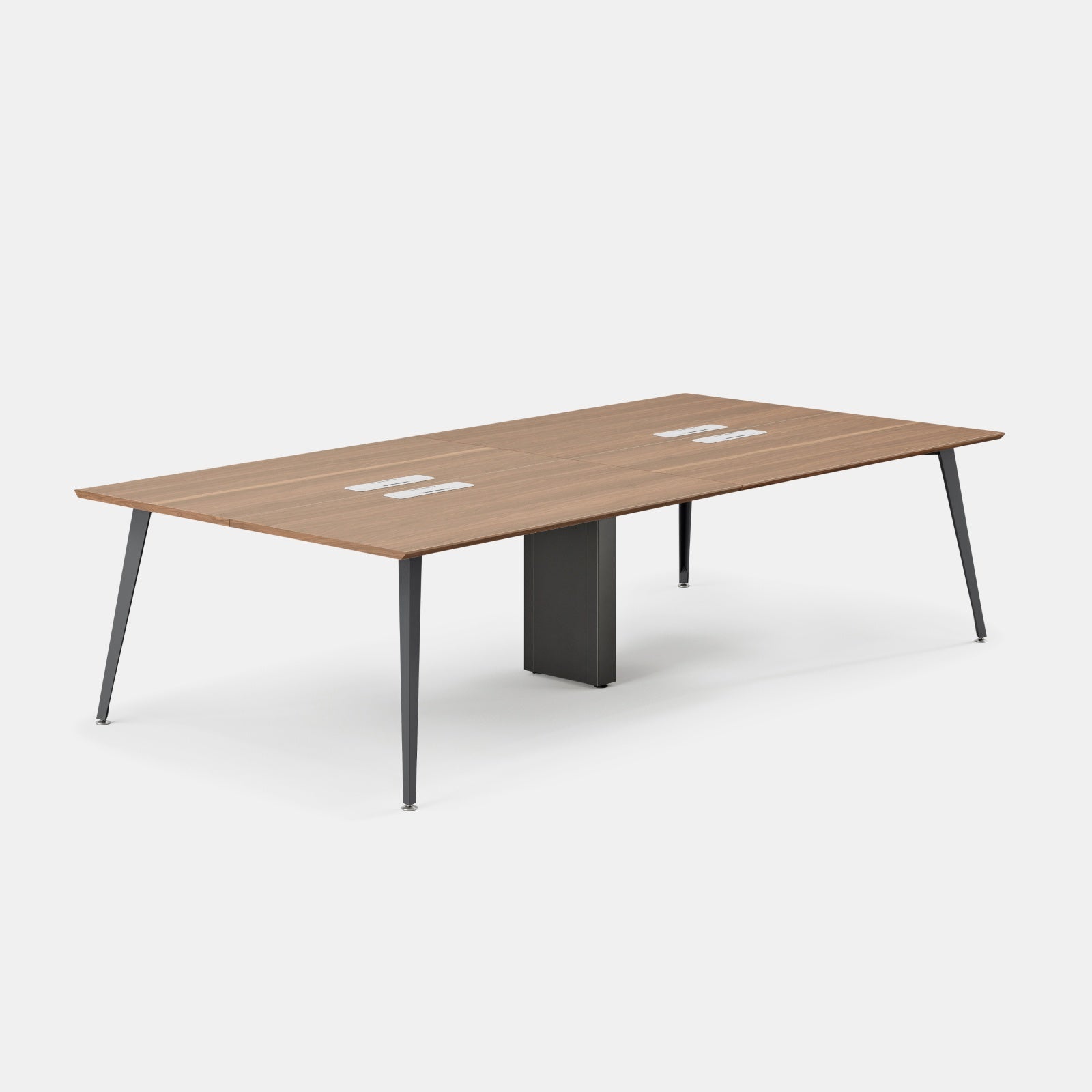 Top Color:Walnut; Leg Color:Charcoal; Desk Size:120 inches x 60 inches;