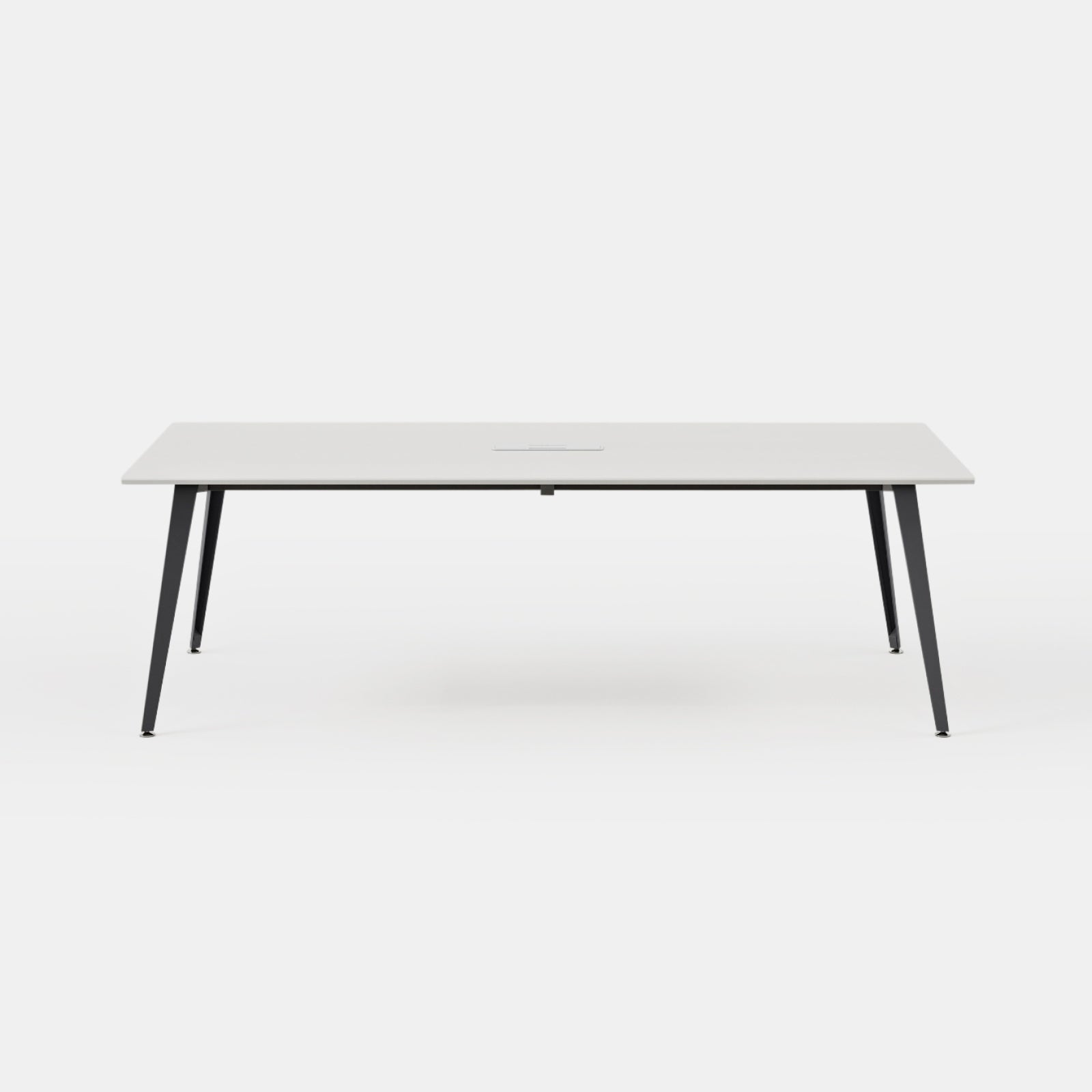 Desk Size:96 inches x 48 inches; Top Color:White; Leg Color:Charcoal