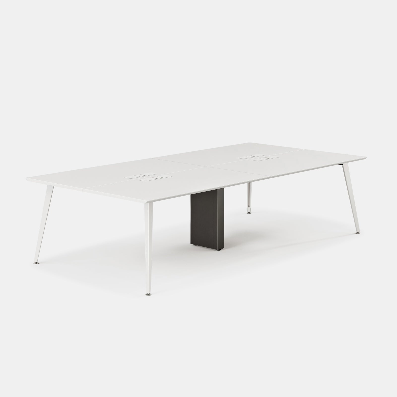 Top Color:White; Leg Color:Powder White; Desk Size:120 inches x 60 inches;