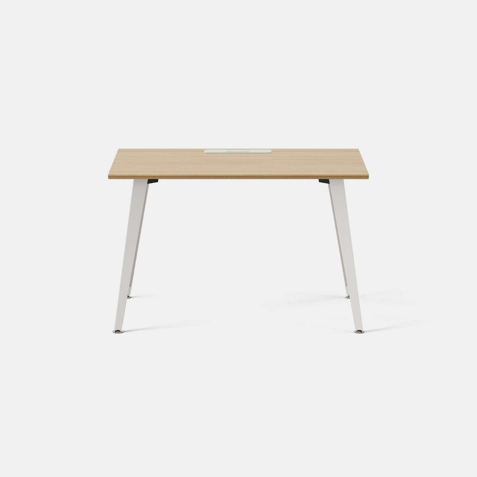 Top Color:Woodgrain; Leg Color:Powder White; Desk Size:48 inches x 24 inches;